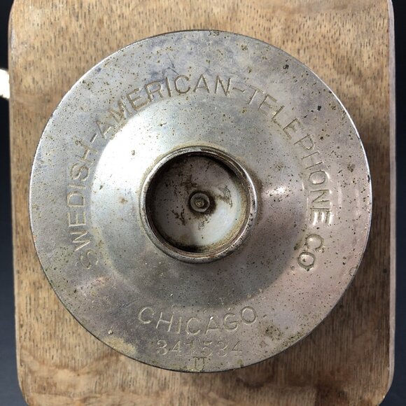 Vtg. Swedish American Telephone Co. Chicago 341534 U Wall Mounted Rare US - Picture 2 of 16